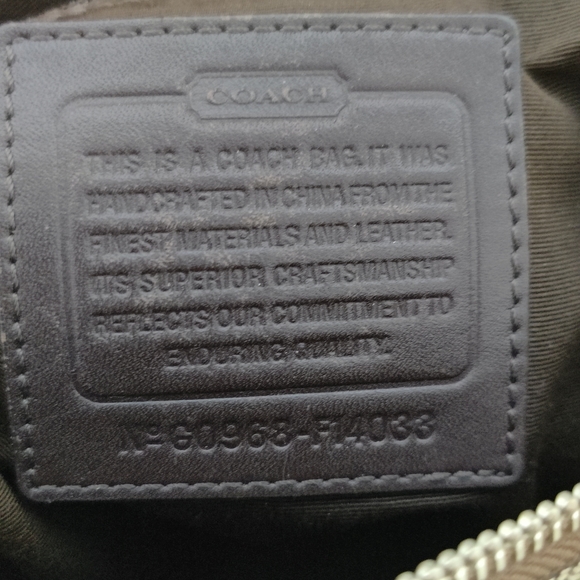 Coach Horse and Carriage Stagecoach Signature Purse cream and brown canvas - Picture 9 of 14